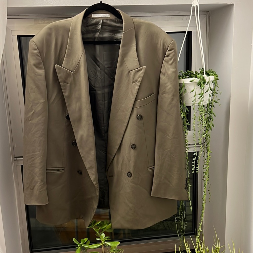 vintage men olive/dark green blazer